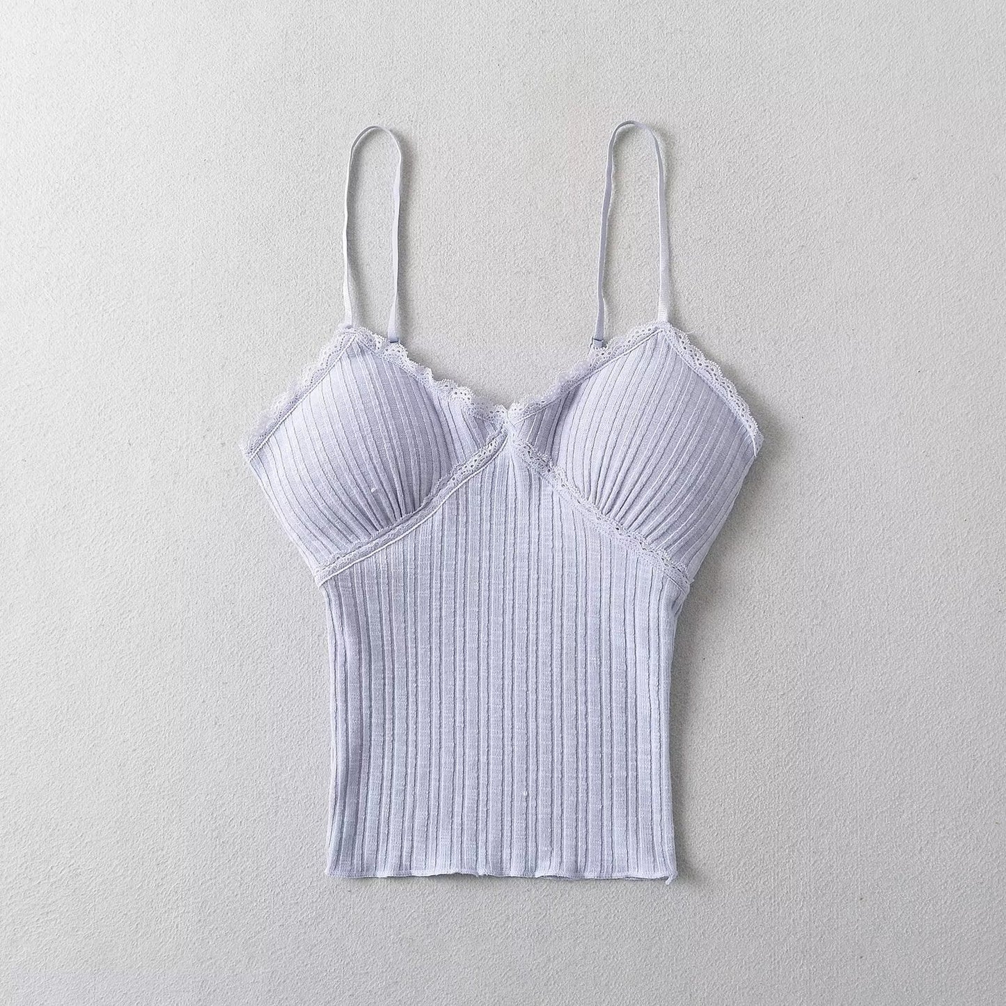 Women Tops Summer Lace Top Backless Short Sling