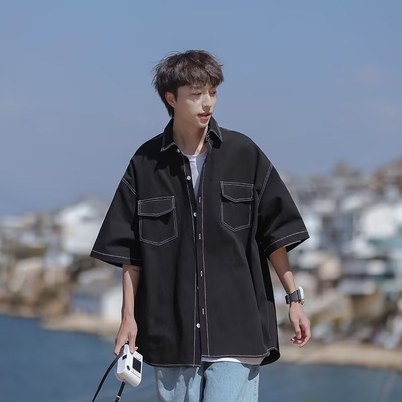 Men's Shirts Summer Retro Casual Loose