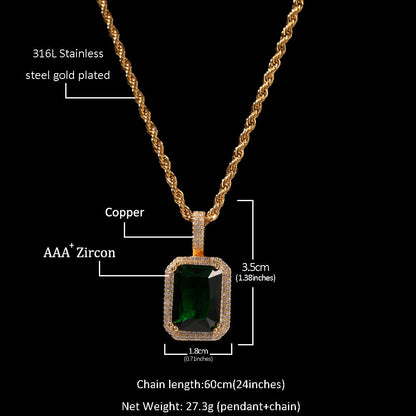 Jewelry Mocha Fluorescent Gemstone Pendant Necklace ins Spectrum St. Valentine's Royalty