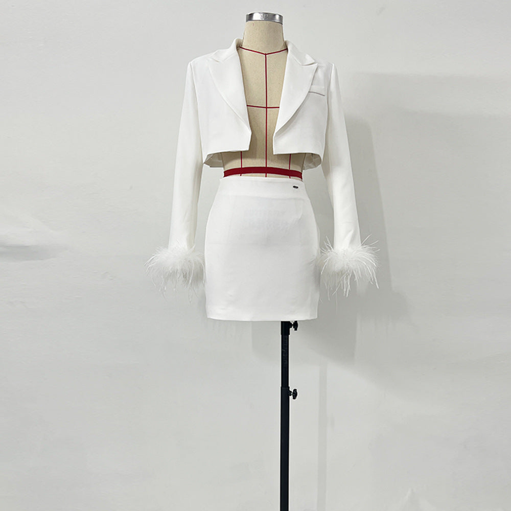 Women Dresses Suit Skirt Jacket Skirt (Zns0409)