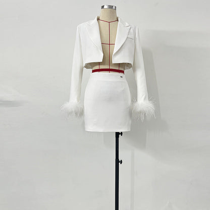 Women Dresses Suit Skirt Jacket Skirt (Zns0409)