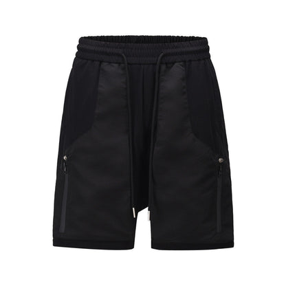 Men Shorts Zipper Decorations Casual Boys Summer Loose Stitching