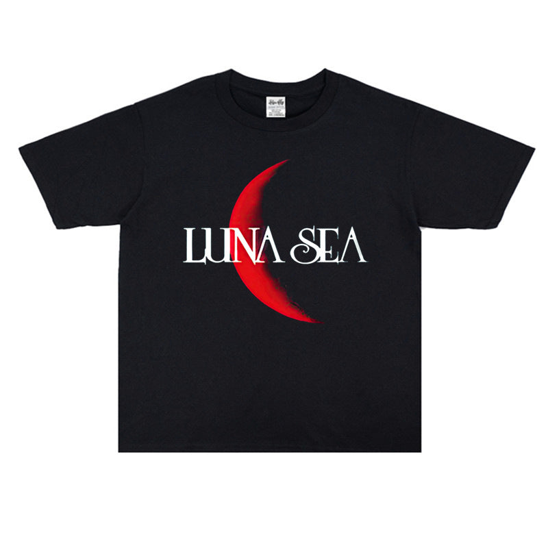 Rock Star T Shirt Luna Sea Luna Sea Band Printing Short Sleeve Loose T-shirt Men and Women