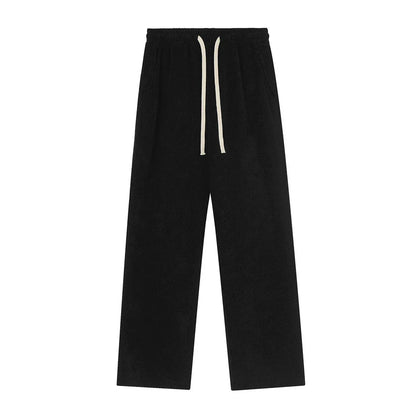 Men Sweatpants Simple Casual Pants Men's Loose Trousers Elastic Waist Sports Straight Pants