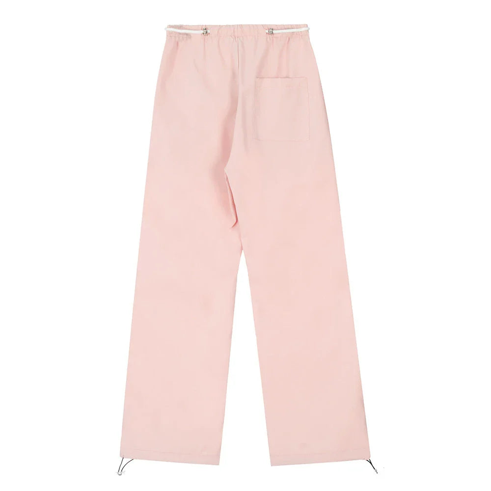 Men Sweatpants Leisure Sports Tactical Pants Loose Straight Trousers Feet Drawstring Jogger Pants