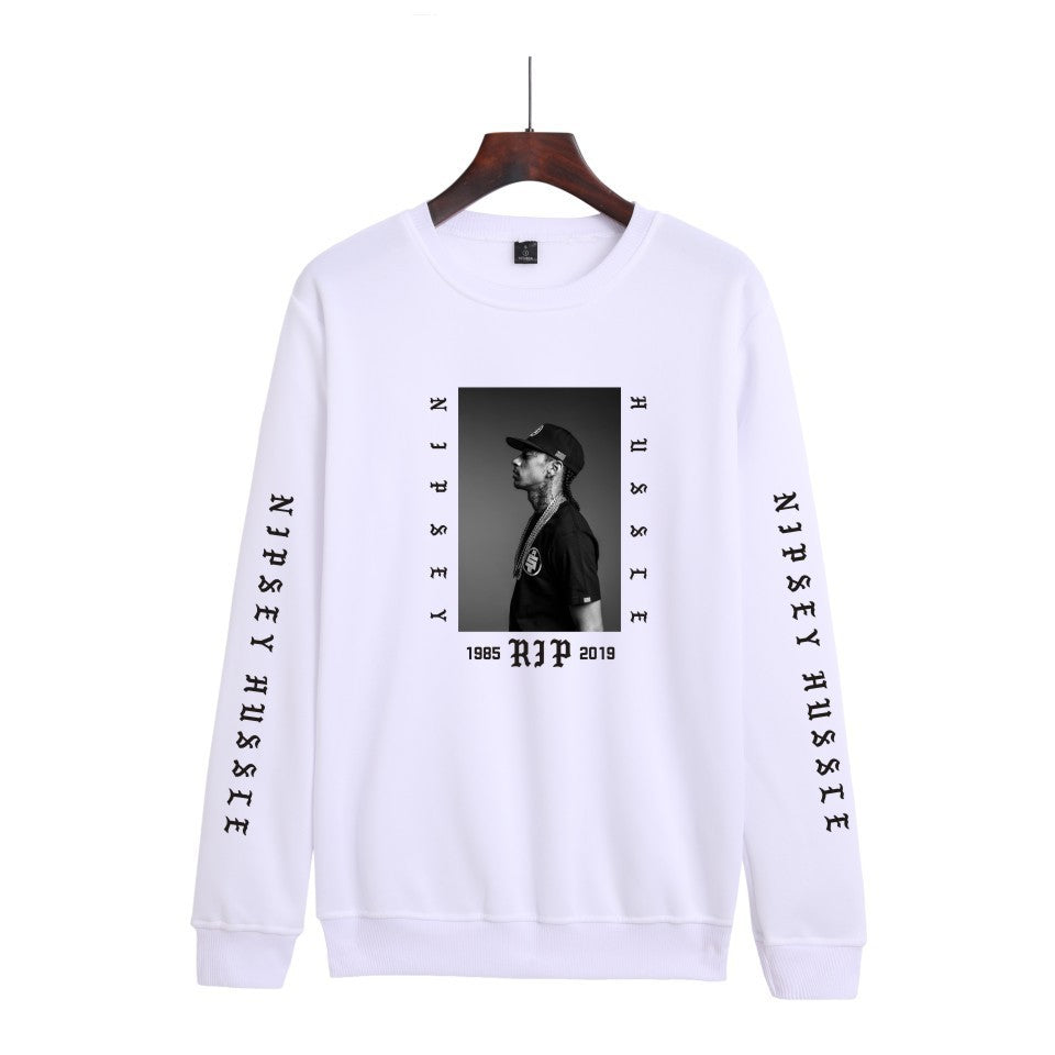Nipsey Hussle Hoodie Rap Men's and Women's Loose round Neck Sweater