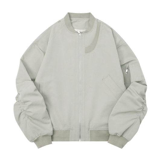 Men Jacket Coat Sleeve Baggy Coat Men's Baseball Uniforms Pilot Jacket Autumn and Winter