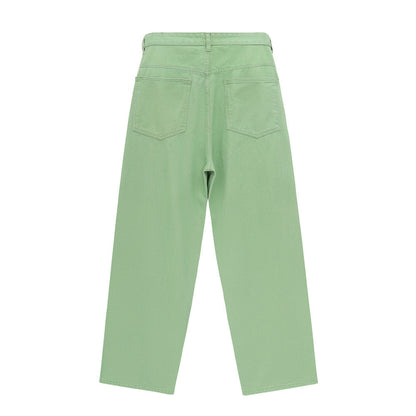 Men Sweatpants Simple Straight Casual Trousers Loose Jeans