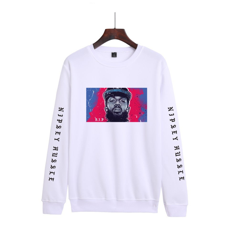 Nipsey Hussle Hoodie Rap Men's and Women's Loose round Neck Sweater