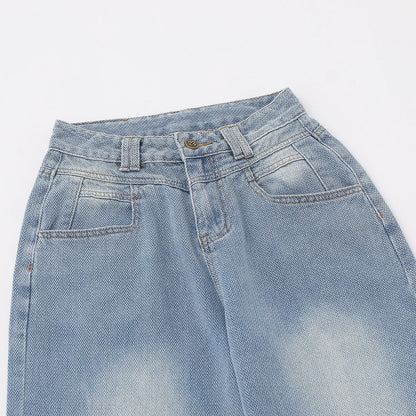 Women Pants Straight Jeans Loose Wide Leg Pants