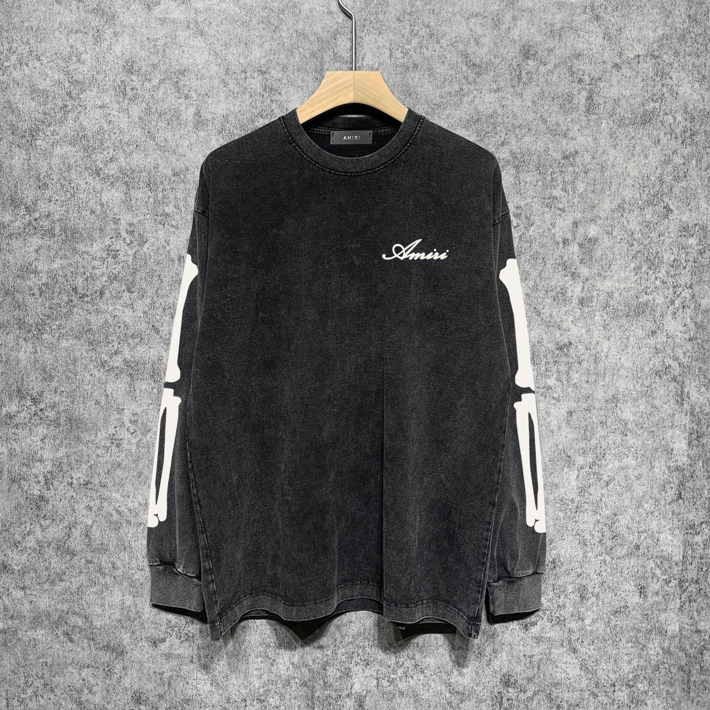 Amiri Long-Sleeve Shirt Bone Print Vintage Long Sleeve T-shirt