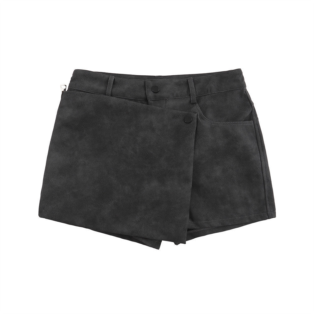 Women Shorts Zipper Removable Short Culottes