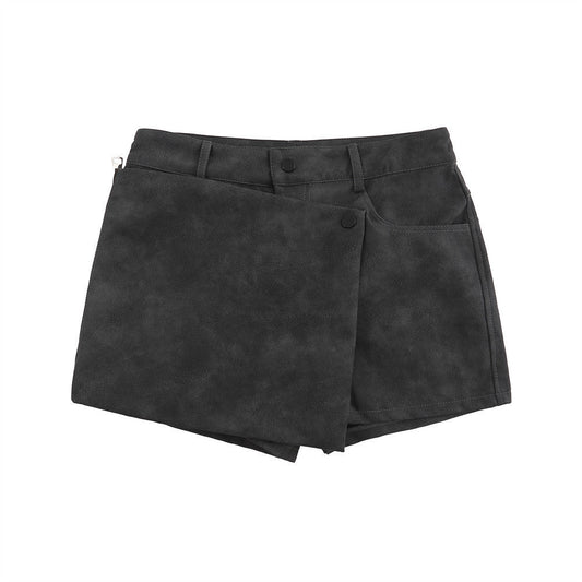 Women Shorts Zipper Removable Short Culottes