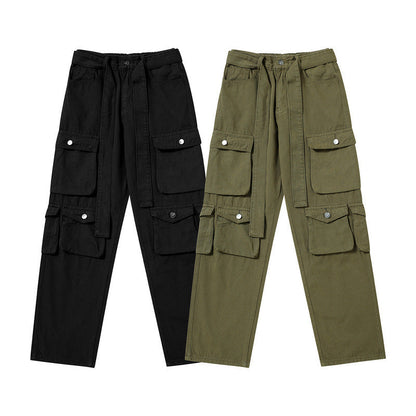 Cargo Pants Loose Retro Multi-Pocket Overalls