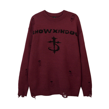 Women Sweater Ripped Sweater