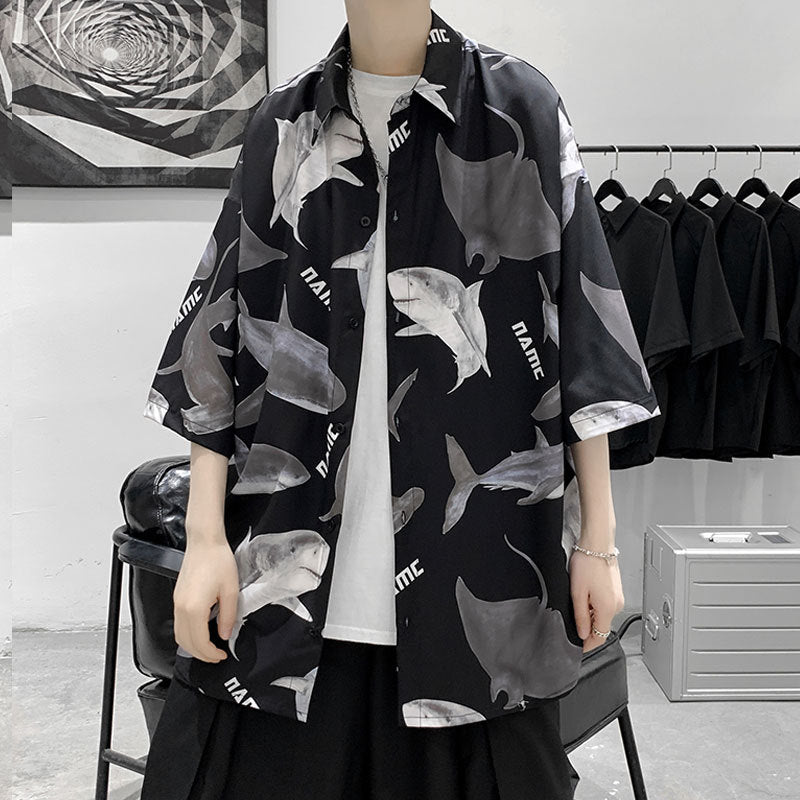 Men Shirts Summer Loose and Handsome Easy Matching Coat