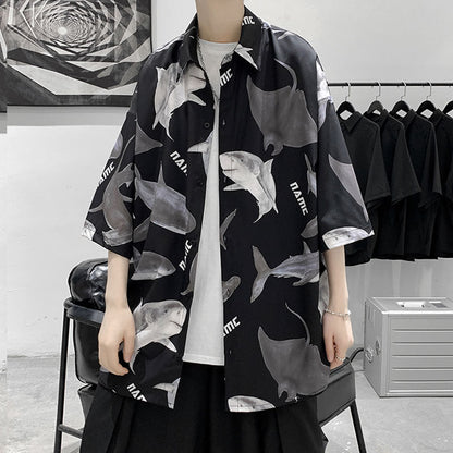 Men Shirts Summer Loose and Handsome Easy Matching Coat
