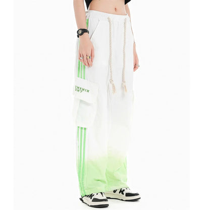 Men Sweatpants Casual Pants Men Straight-Leg Trousers Spring/Summer Workwear with Pocket Elastic Waist Baggy Pants