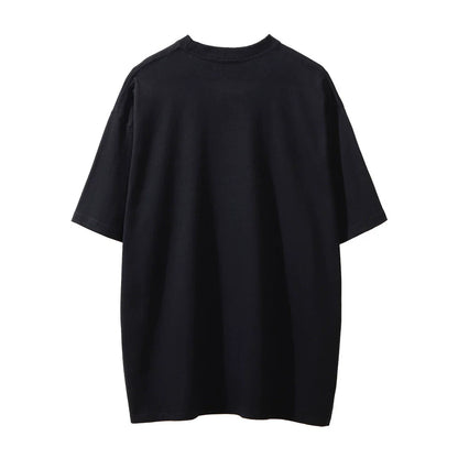 Men Vintage T-Shirt Printed Men's Short-Sleeved T-shirt round Neck Summer Loose