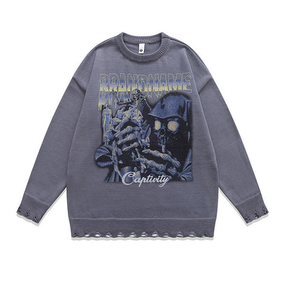 Women Sweater Vintage Knitted Top