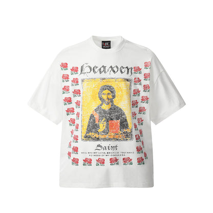 Unisex T-Shirts Saint Michael VINTAGE Jesus Sanskrit Vintage Print T-Shirt