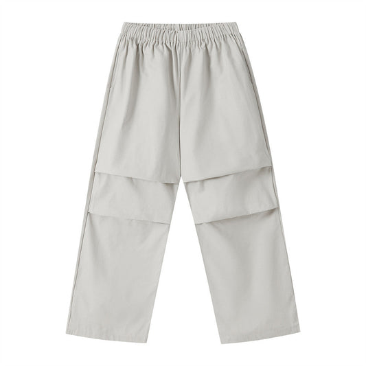 Men Sweatpants Casual Pants Men's Pleated Knee Loose Straight Sports Trousers
