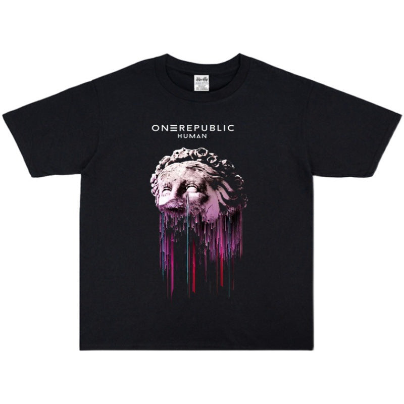 Rock Star T Shirt One Republic Rock Band Cotton T-shirt Short Sleeve Loose Men and Women Casual