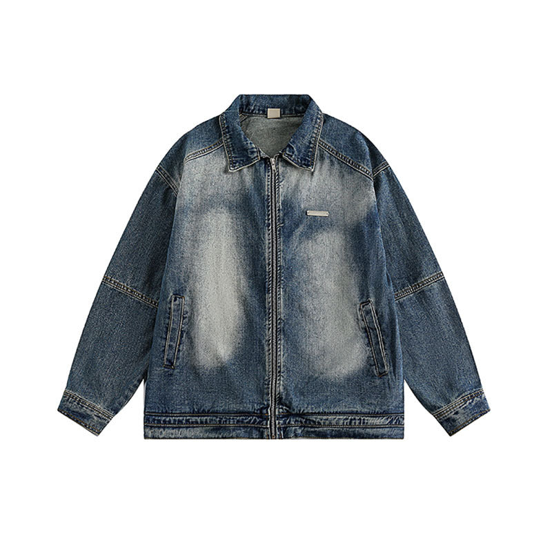 Women Jackets Vintage Denim Jacket Lapel