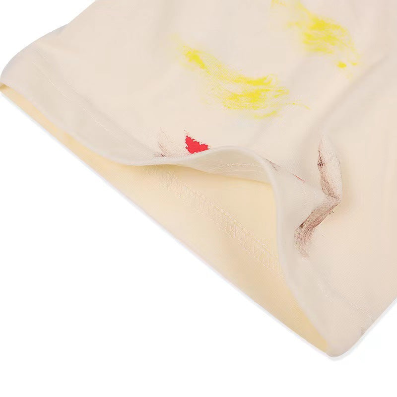 Palm Angle T Shirts Colorful Splash-Ink Pattern