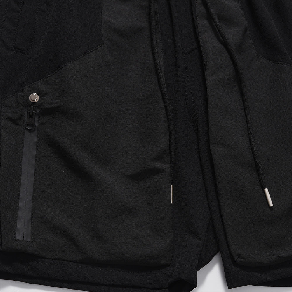 Men Shorts Zipper Decorations Casual Boys Summer Loose Stitching