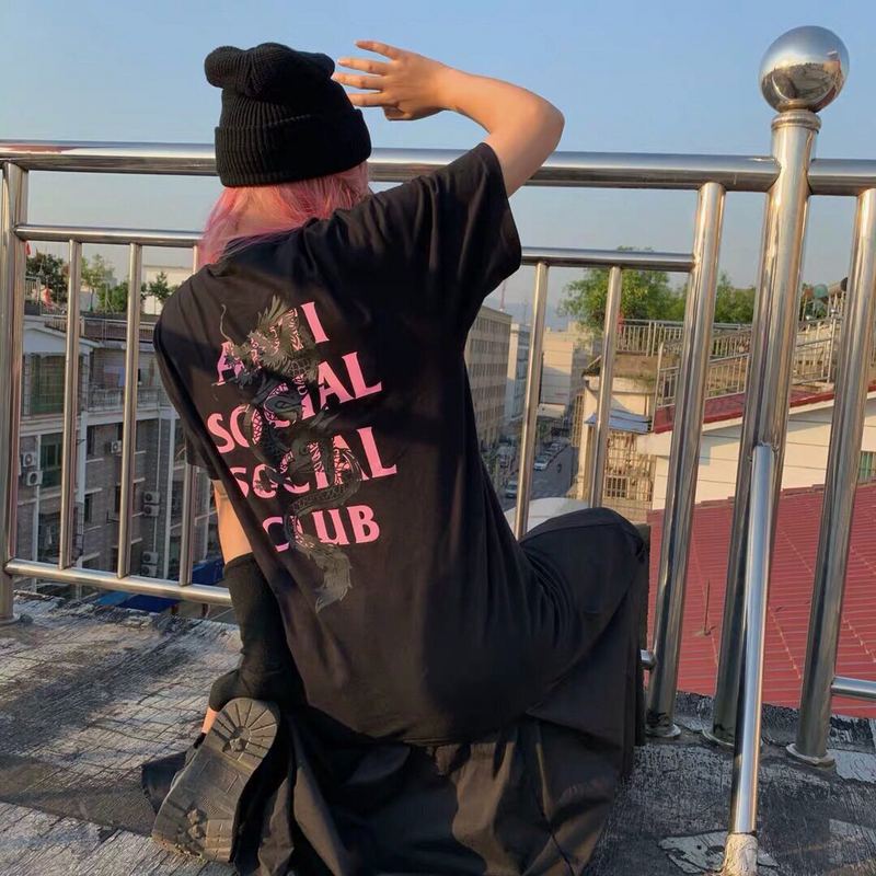Anti Social Club T Shirt Summer Short Sleeve T-shirt