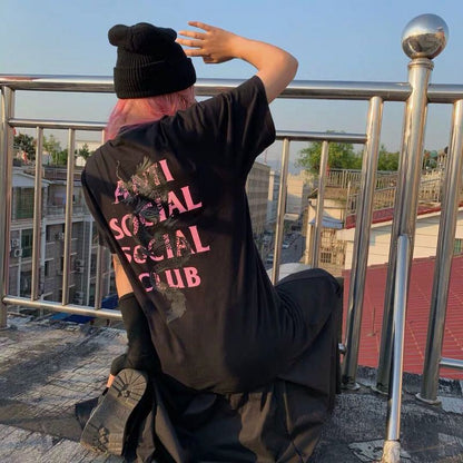 Anti Social Club T Shirt Summer Short Sleeve T-shirt