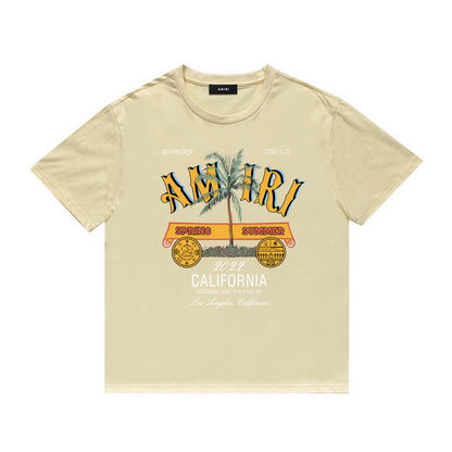 Amiri T Shirt Casual Hip Hop round Neck Short Sleeve T-shirt