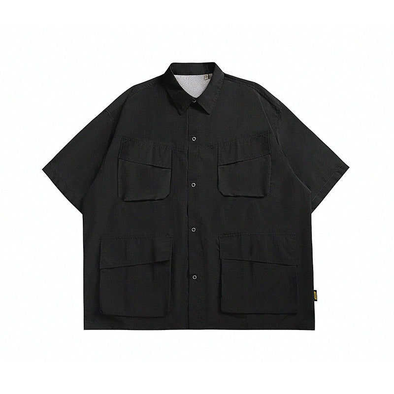 Men Shirts plus Size Loose Casual Jacket