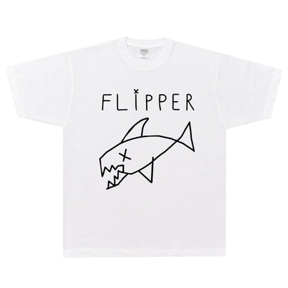 Rock Star T Shirt Kurt Cobain Flipper T-shirt Kurt Curbain Loose Style Street Style Short Sleeve