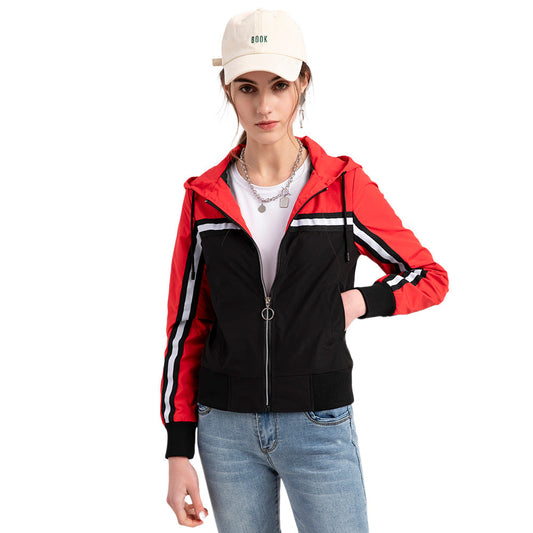 Women Trench Coat Thin Trench Coat Women's Coat Color Matching Casual Jacket Women's Spring and Autumn Outdoor Raincoat