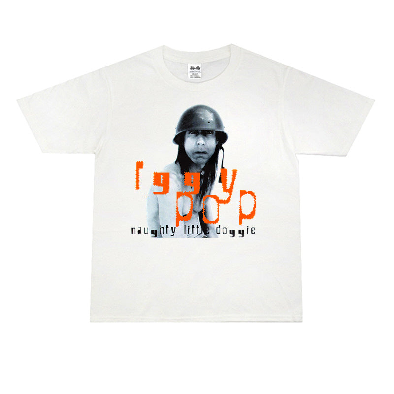 Rock Star T Shirt Punk Music Godfather Iggy Pop Iki Pop Printed Loose T-shirt Cotton Short Sleeve Men and Women