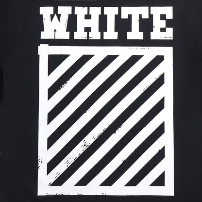 Ow T Shirts Striped Printed Men's and Women's Short Sleeves