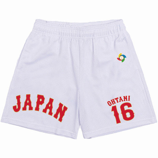 MLB Shorts WBC Otani Shohei No. 16 Ball Shirt Shorts Men's Summer Beach Pants Sports