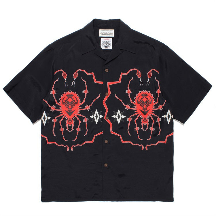 GUILTYPARTIES TIGER Shirts Spider Hawaiian Loose
