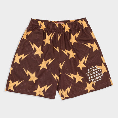 EE BAPE Shorts Fitness Sports American Short-Length Pants Mesh Breathable and Loose