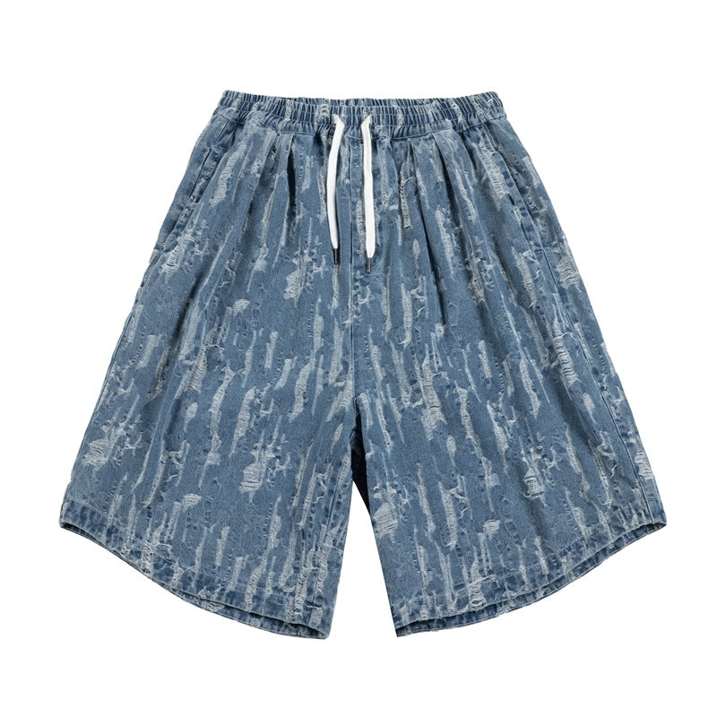 Unisex Shorts Loose Casual Pants Denim Shorts