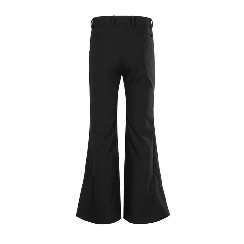 Cargo Pants Solid Color Bell-Bottom Pants Loose Casual Trousers