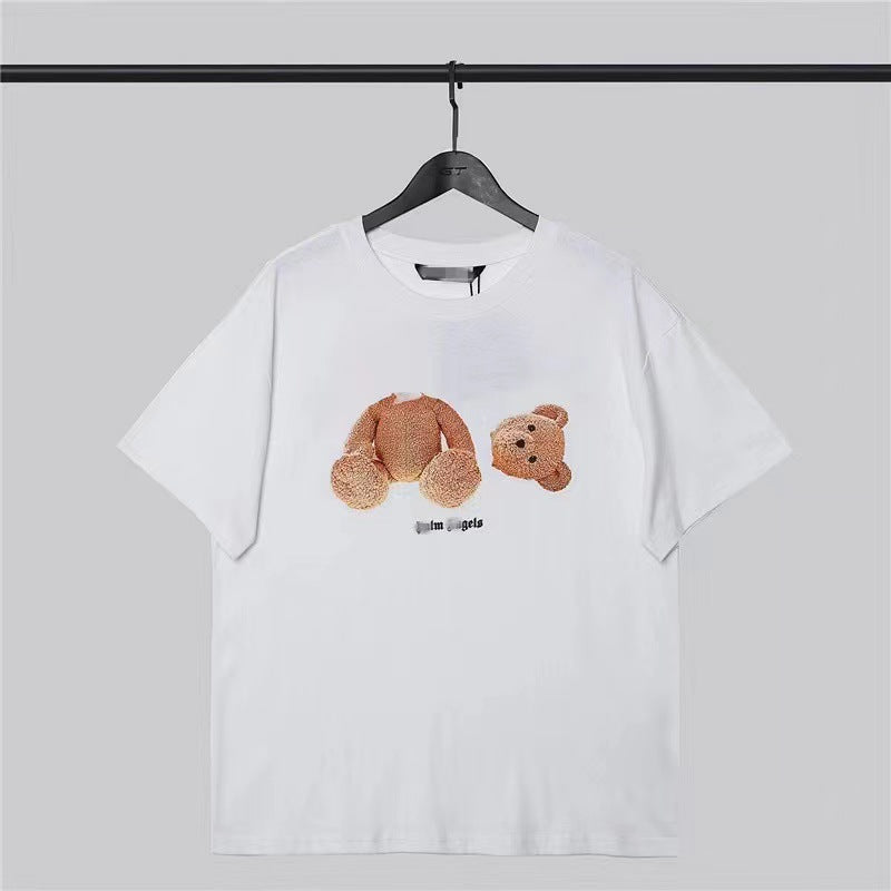 Palm Angle T Shirts Broken Teddy Bear Couple Loose