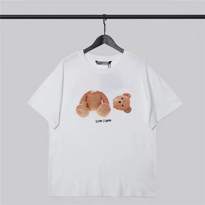 Palm Angle T Shirts Broken Teddy Bear Couple Loose