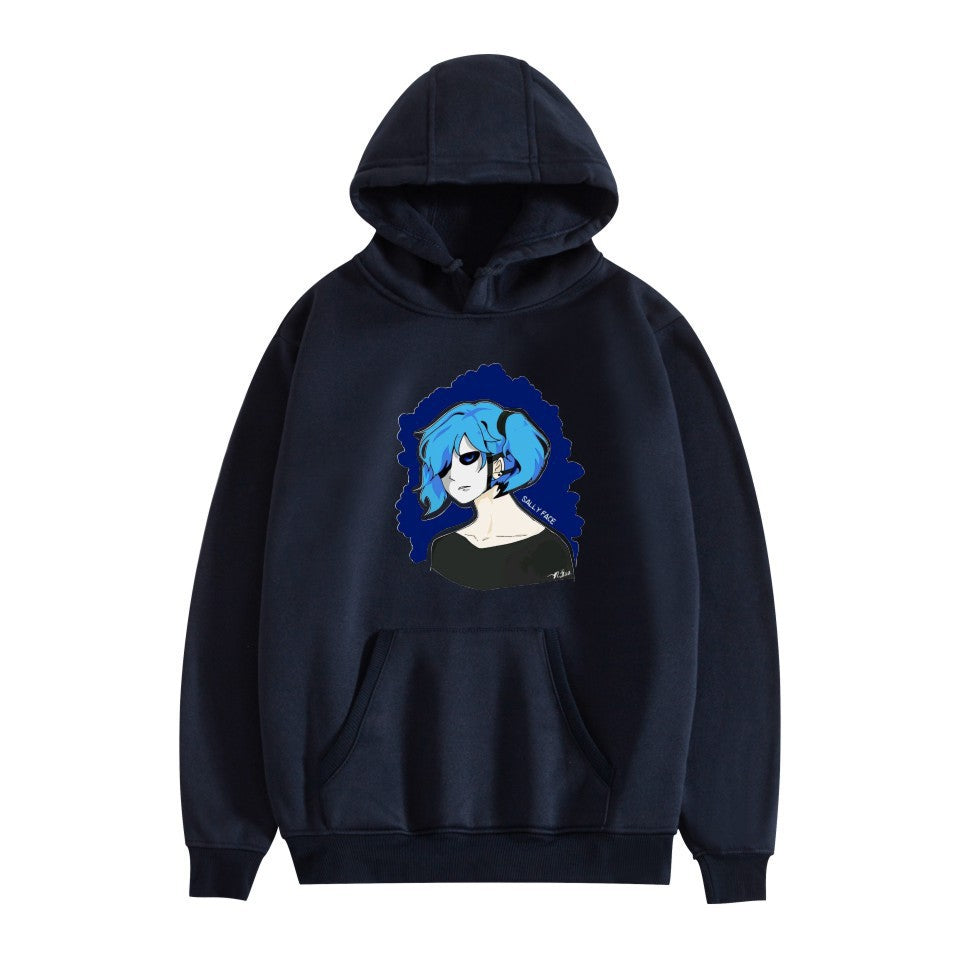 Sally Face Hoodie Sally Face Character Print Casual
