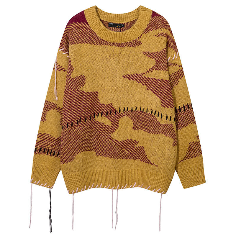 Women Sweater Vintage Knitted Sweater