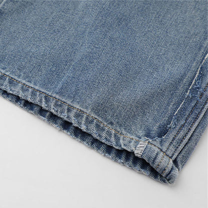 Women Pants Jeans Loose Straight-Leg Wide-Leg Pants