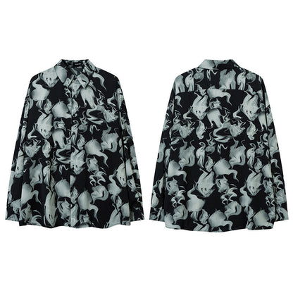 Unisex Vintage Shirt Long Sleeve Shirt Long Sleeve Jacket