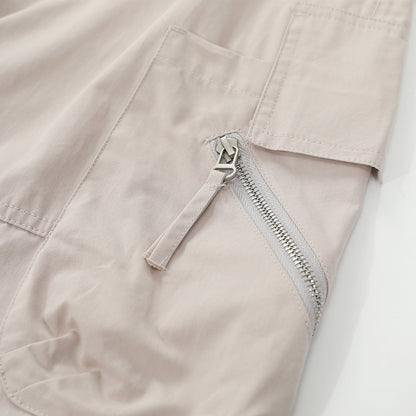 Men Sweatpants Multi-Pocket Slacks Summer Loose Pleating Straight Wide Leg Pants